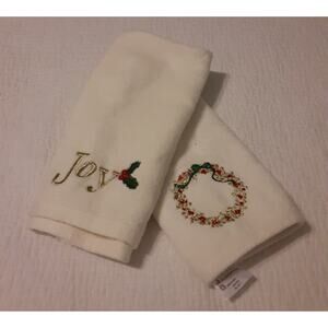 December Home Christmas Hand Towel Set 2pc